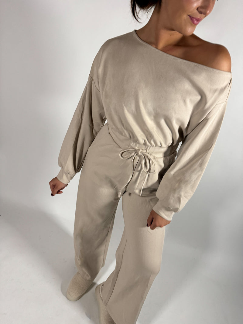 One Shoulder Wide Leg Jumpsuit
