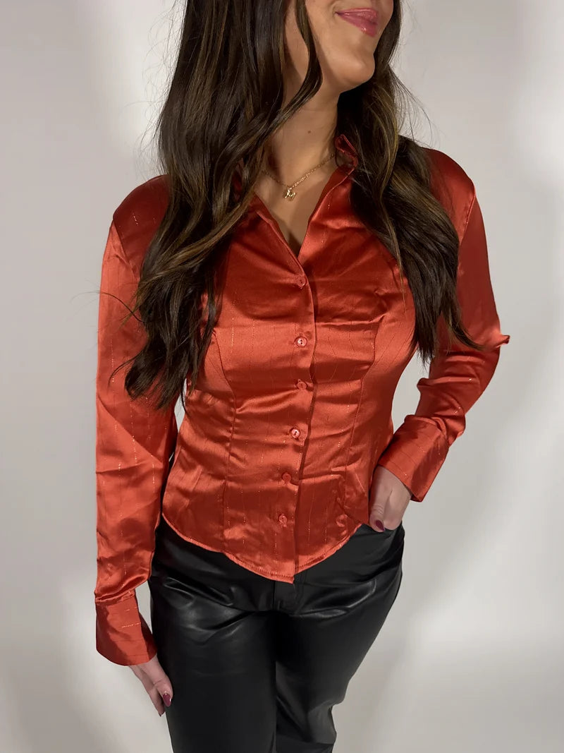 Silk Collared Holiday Shirt