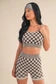 Checkmate Cropped Two Piece Set